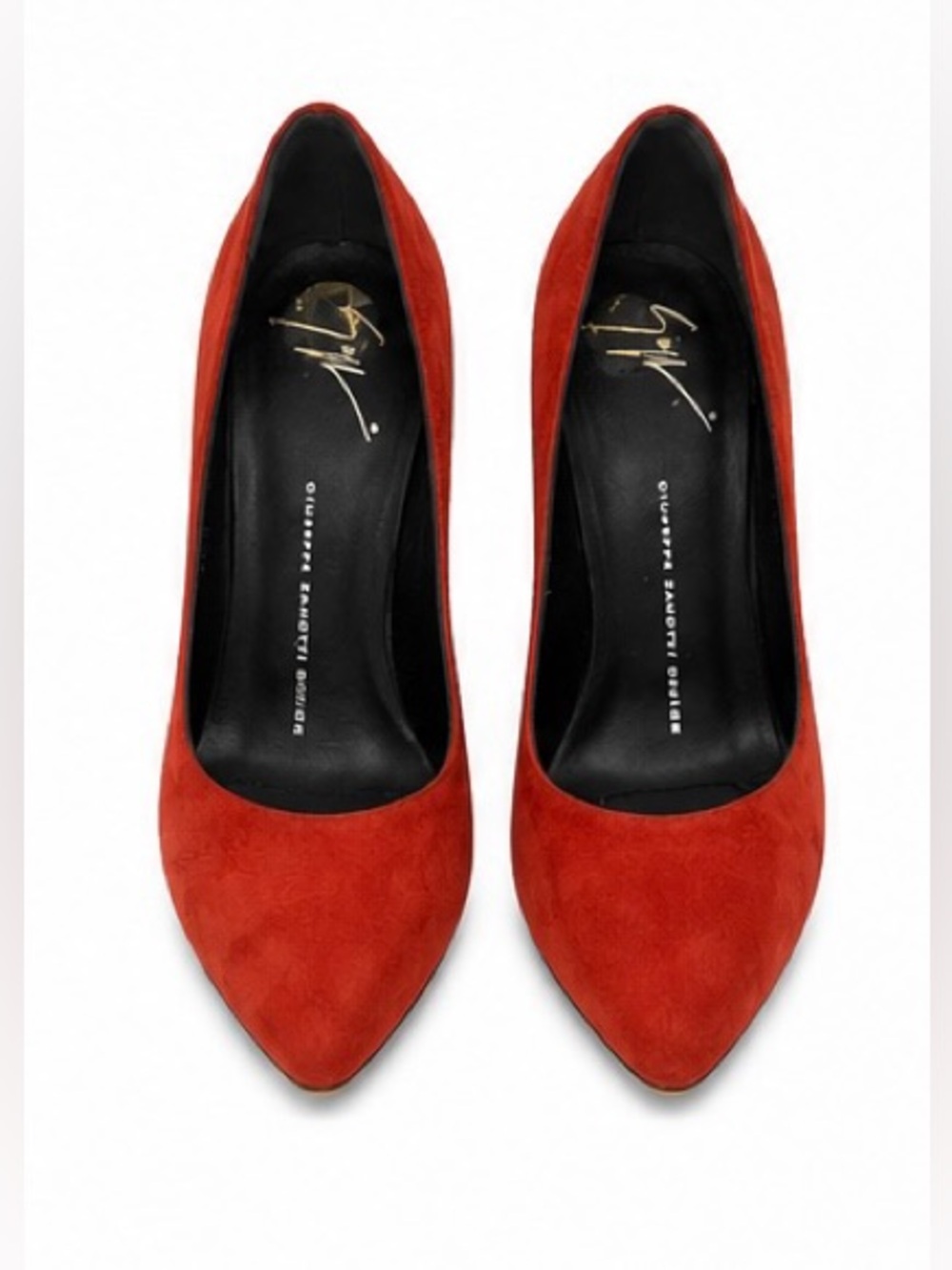 Vintage Giuseppe Zanotti Design Red Suede Stiletto Pumps - Picture 3 of 15